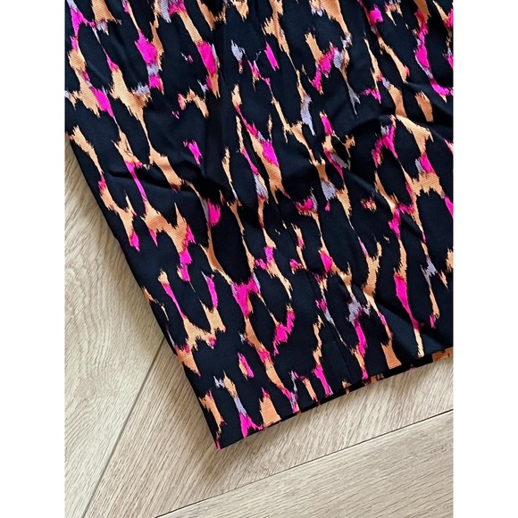 Trina Turk Bewitching Dress Black Pink Orange Leopard Print Sheath Size 10 - Picture 4 of 8
